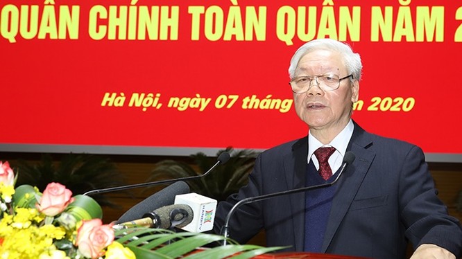 Tổng Bí thư, Chủ tịch nước Nguyễn Phú Trọng phát biểu chỉ đạo tại hội nghị.