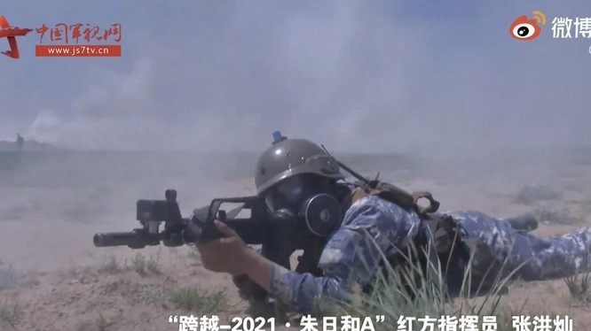 Hình ảnh trong cuộc tập trận tổ chức tại căn cứ Zhurihe được CCTV phát lại (Ảnh: Handout)