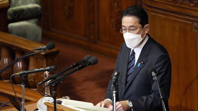 Thủ tướng Nhật Bản Fumio Kishida phát biểu về chính sách đối ngoại trước Hạ viện trong hôm đầu tuần này (Ảnh: AP)