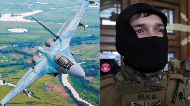 Chiến đấu cơ Su-35 và một chiến binh phương Tây tham gia chiến đấu ở Ukraine (Ảnh: Military Watch)