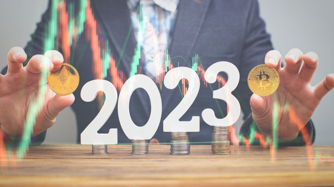 Giá bitcoin trong năm 2023 có thể tiếp tục giảm mạnh (Ảnh: CryptoTicker)