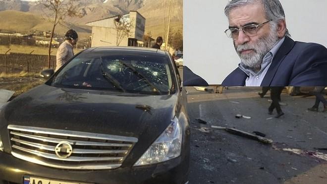 Hiện trường vụ ám sát nhà khoa học hạt nhân Iran, Mohsen Fakhrizadeh.