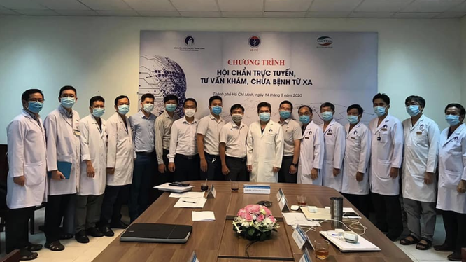 Bệnh viện Răng Hàm Mặt Trung ương TP. Hồ Chí Minh tổ chức buổi hội chẩn trực tuyến khám, chữa bệnh từ xa vào chiều nay (14/8) (Ảnh: Khánh Phương)