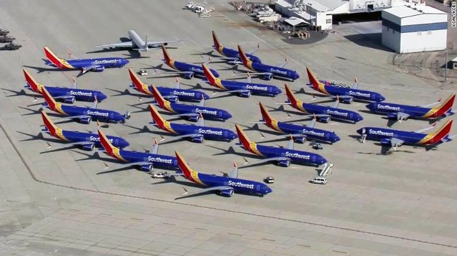 Máy bay Boeing 737 Max của Southwest đang bị cấm cất cánh.