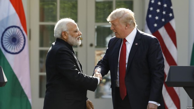 Tổng thống Hoa Kỳ Donald Trump và Thủ tướng Ấn Độ Narendra Modi.