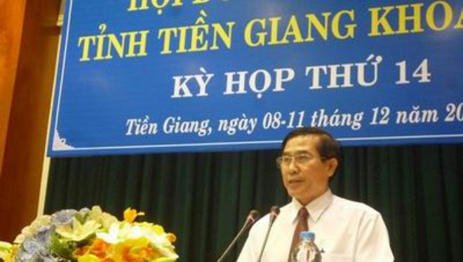 Ông Lê Văn Hưởng - Chủ tịch UBND tỉnh Tiền Giang