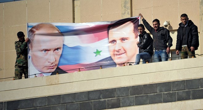 Ông Putin rất được lòng người dân Syria. Nguồn: Sputnik