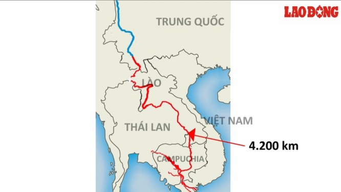 Trung Quốc có xả nước thì lượng nước này cũng phải vượt qua quãng đường lên tới 4.200 km mới có thể về tới Việt Nam
