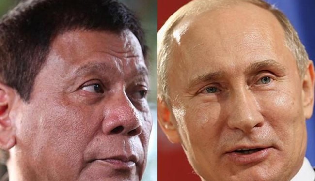 Tổng thống Philippines Duterte và Tổng thống Nga Putin.