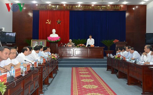 Tổng Bí thư Nguyễn Phú Trọng làm việc với lãnh đạo chủ chốt tỉnh Bạc Liêu