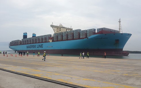 Siêu tàu container Margrethe Maersk. (Ảnh: Thanh Niên)