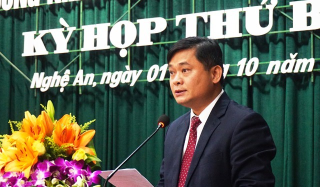 Tân Chủ tịch UBND tỉnh Nghệ An Thái Thanh Quý. Ảnh: Dân trí