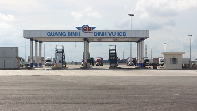Cổng ICD Đình Vũ – Quảng Bình. Nguồn: quangbinhjsc.com.vn