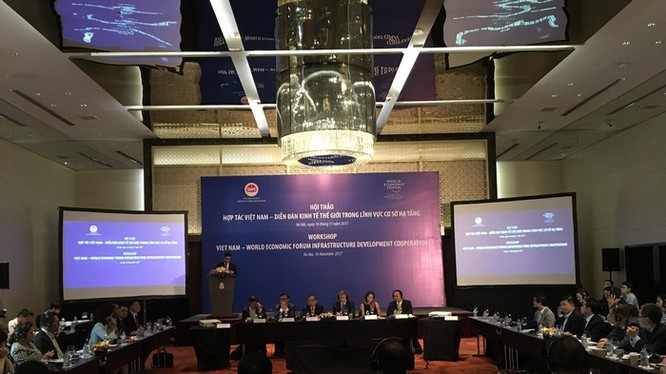 Hội thảo hợp tác Việt Nam - Diễn đàn kinh tế thế giới trong lĩnh vực hạ tầng giao thông - Ảnh: Q.V