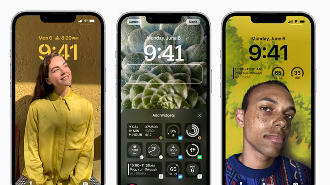 Trải nghiệm màn hình khóa mới với hiệu ứng động đẹp mắt và các tính năng thú vị. Hãy tận hưởng màn hình khóa mới cập nhật từ Apple để làm cho điện thoại của bạn trở nên đẹp hơn và thú vị hơn.