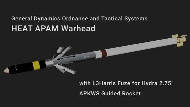 General Dynamics công bố đầu đạn HEAT APAM cho tên lửa dẫn đường Hydra 2.75 inch APKWS