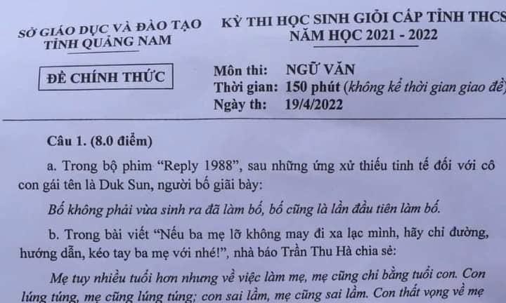 Từ đề thi ở Quảng Nam đến văn mẫu ở Sài Gòn
