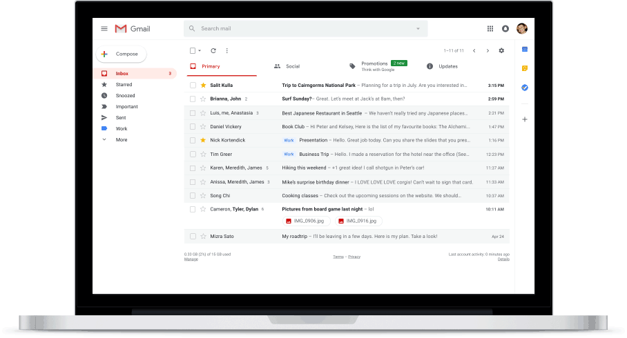 Gmail lột xác với giao diện hoàn toàn mới, thuận tiện hơn cho người dùng ảnh 1