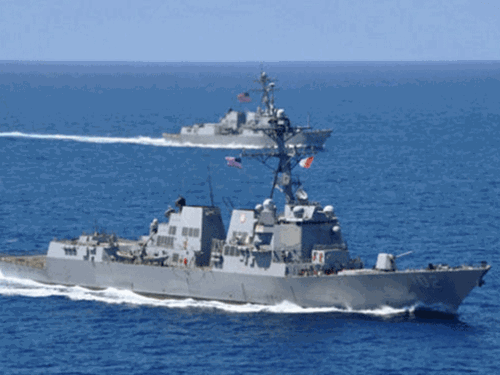 Tàu hải quân Mỹ hoạt động trên Biển Đông