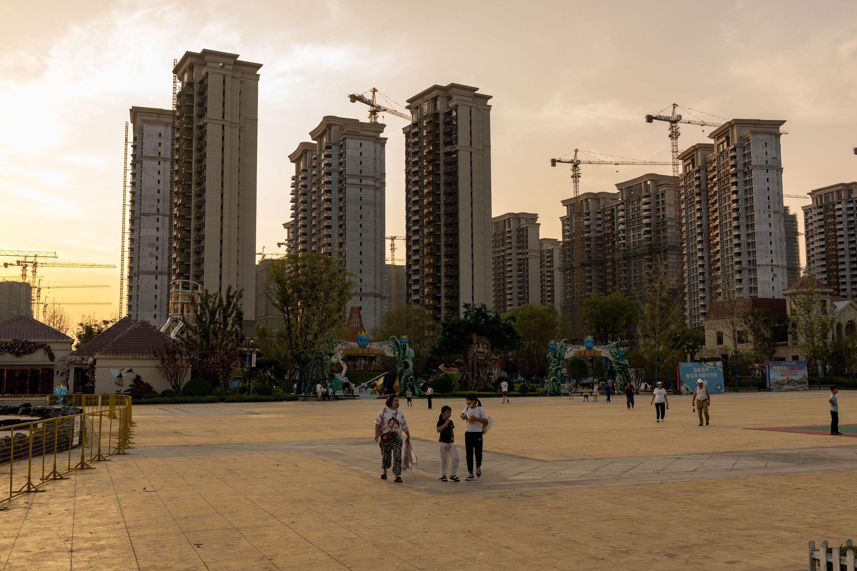 Một dự án nhà ở của Evergrande ở Lục An, tỉnh An Huy, Trung Quốc (Ảnh: WSJ)