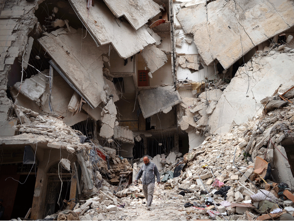 Ở quy mô chiến tranh như hiện nay, thường dân Syria đã lãnh đủ - Ảnh: AFP