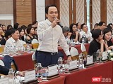 Ông Trịnh Văn Quyết chia sẻ tại phiên 1 của hội nghì "Thời điểm vàng khám phá vẻ đẹp Việt” (Ảnh: P.D)