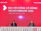 Chủ tịch Techcombank Hồ Hùng Anh làm chủ toạ tại ĐHĐCĐ thường niên năm 2022 (Ảnh: P.D)