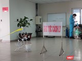 Khu vực cách ly bệnh nhân COVID-19 tại Bệnh viện Bệnh Nhiệt đới Trung ương cơ sở 2. Ảnh: Minh Thúy.