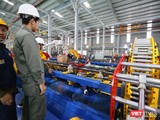 Công nhân làm việc tại nhà máy sản xuất xe bus THACO tại Quảng Nam