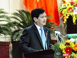 Ông Nguyễn Nho Trung - Chủ tịch HĐND TP Đà Nẵng phát biểu tại kỳ họp thứ 12 HĐND TP Đà Nẵng khóa IX