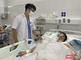 Bệnh nhân Phạm Mạnh Q. (28 tuổi, trú tại Hà Nội) khi đang điều trị tại Bệnh viện Đà Nẵng