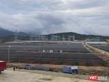 Một góc Dự án Trạm biến áp 500kV và đường dây 220/500kV kết hợp Nhà máy điện mặt trời Trung Nam Thuận Nam 450 MW tại tỉnh Ninh Thuận.