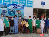 Doàn y bác sĩ của Bệnh viện C Đà Nẵng tại buổi lên đường hỗ trợ Bắc Giang chống dịch COVID-19.