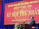 Ông Phan Việt Cường - Ủy viên Trung ương Đảng, Bí thư Tỉnh ủy, Chủ tịch HĐND khóa X phát biểu tại kỳ họp