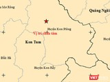 Vị trí xảy ra trận động đất thứ 12 trên địa bàn huyện Kon Plông (tỉnh Kon Tum).