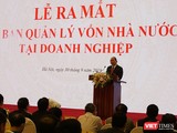 Thủ tướng Nguyễn Xuân Phúc phát biểu trong Lễ ra mắt Ủy ban Quản lý vốn Nhà nước tại doanh nghiệp, chiều 30/9. (Ảnh: Tuấn Đào)