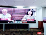 Hai Phó Chủ tịch UBND TP.HCM, ông Võ Văn Hoan và bà Phan Thị Thắng tại cuộc họp trực tuyến chiều 28/1 (Ảnh: Hoà Bình)