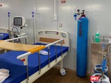 Một phòng bệnh đang được chuẩn bị đón bệnh nhân tại Bệnh viện dã chiến số 16 (Ảnh: BYT)