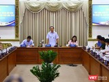 Bí thư thành ủy TP.HCM Nguyễn Văn Nên phát biểu tại cuộc họp