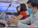 Ông Nguyễn Hồng Tâm - Phó Giám đốc phụ trách HCDC tại cuộc họp báo chiều 28/7 cũng đưa nhiều cảnh báo về bệnh đậu mùa khỉ. Ảnh: Hòa Bình