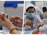 Tiêm vaccine ngừa COVID-19 cho nhân viên y tế - Ảnh: Hoà Bình ghép