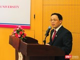 GS. Tạ Thành Văn - Hiệu trưởng Trường Đại học Y Hà Nội phát biểu tại buổi lễ