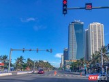 Một góc phố Đà Nẵng trong thời gian áp dụng chỉ thị hạn chế người dân ra ngoài khi không cần thiết
