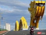 Cầu Rồng (Đà Nẵng) trong những ngày toàn TP Đà Nẵng áp dụng lệnh giãn cách xã hội