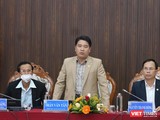 Ông Trần Văn Tân - Phó Chủ tịch UBND tỉnh Quảng Nam trả lời thông tin tại buổi họp báo