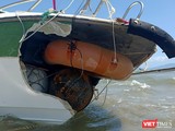 Hiện trường vụ tai nạn chìm tàu cao tốc mang số hiệu QNa1152 tại biển Cửa Đại (Hội An, Quảng Nam) khiến 17 người chết