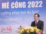 Ông Nguyễn Trùng Khánh - Tổng Cục trưởng Tổng cục Du lịch, Bộ VH-TT&DL Việt Nam phát biểu tại Diễn đàn Du lịch Mê Công 2022 tổ chức tại Quảng Nam