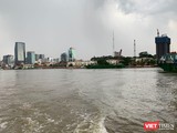 Hiện trạng đại dự án trung tâm phức hợp Sài Gòn – Ba Son nhìn từ sông Sài Gòn.