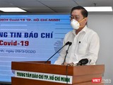 Ông Nguyễn Tấn Bỉnh, Giám đốc Sở Y tế TP.HCM tại cuộc họp phòng, chống dịch bệnh COVID-19