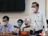 Ông Nguyễn Tấn Bỉnh - Giám đốc Sở Y tế TP.HCM cung cấp các con số chấn động tại cuộc họp Ban chỉ đạo phòng, chống dịch bệnh COVID-19 chiều ngày 3/12 (Ảnh: TTBC)